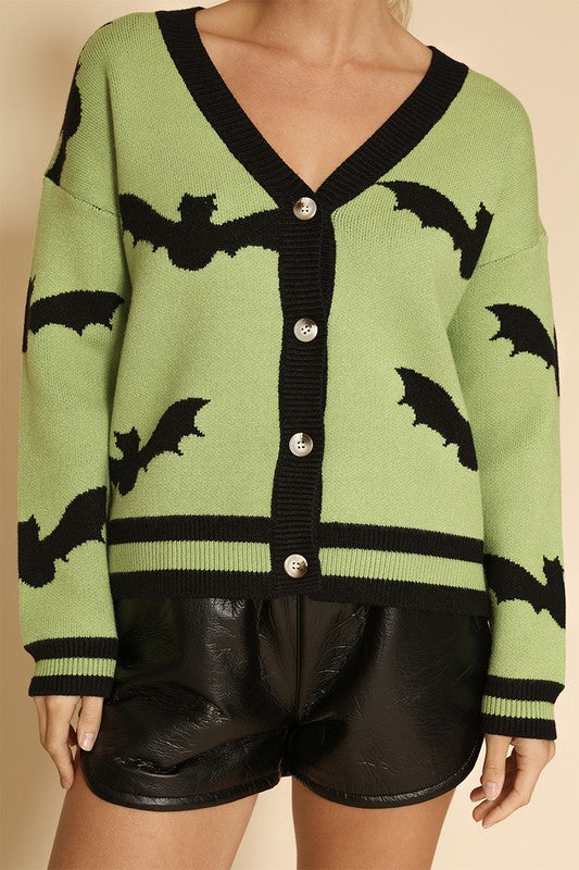 Halloween knit cardigan
