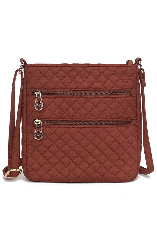 MKF Collection Lainey Quilted Cotton Crossbody Bag