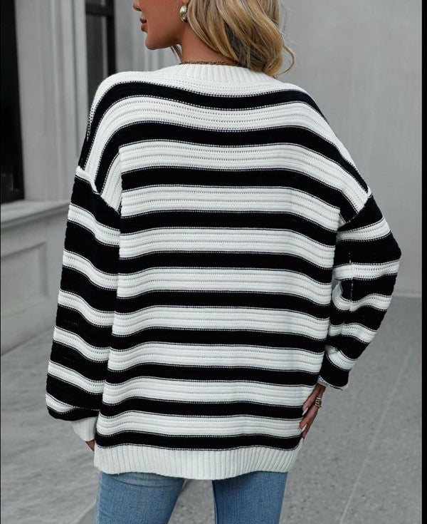 Striped oversized sweater