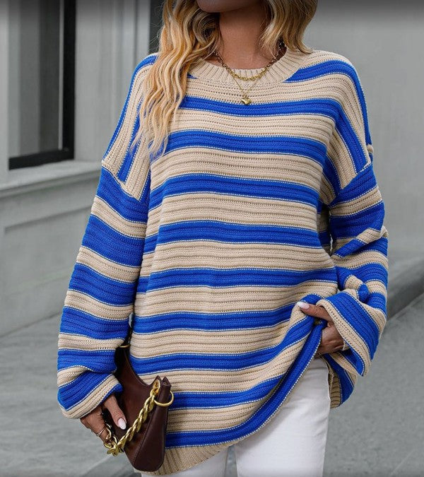 Striped oversized sweater