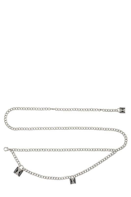 Little Dangle Metal Lock Accent Chain Belt