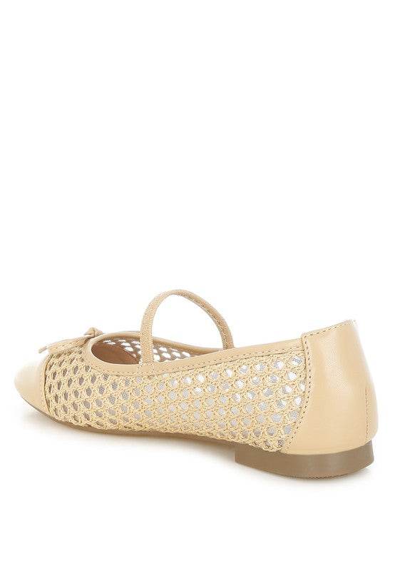 Omela Woven Bow Detail Ballerinas