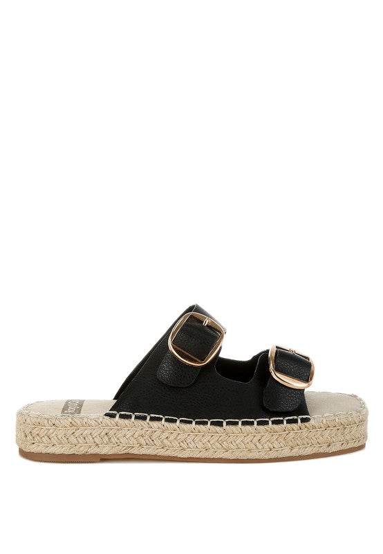 Palala Genuine Soft Leather Square Toe Espadrilles
