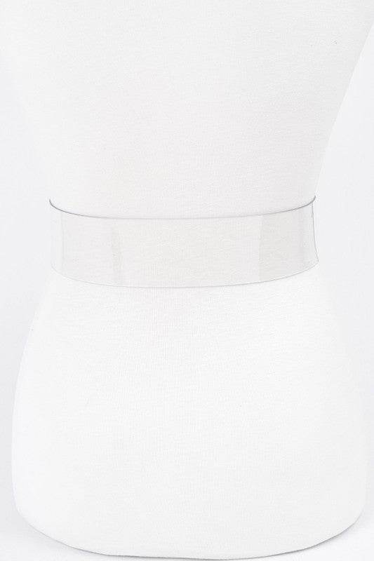 Square Buckle Clear Transparent Belt