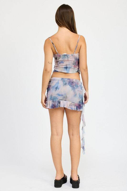 RUFFLE BOW CAMI TOP