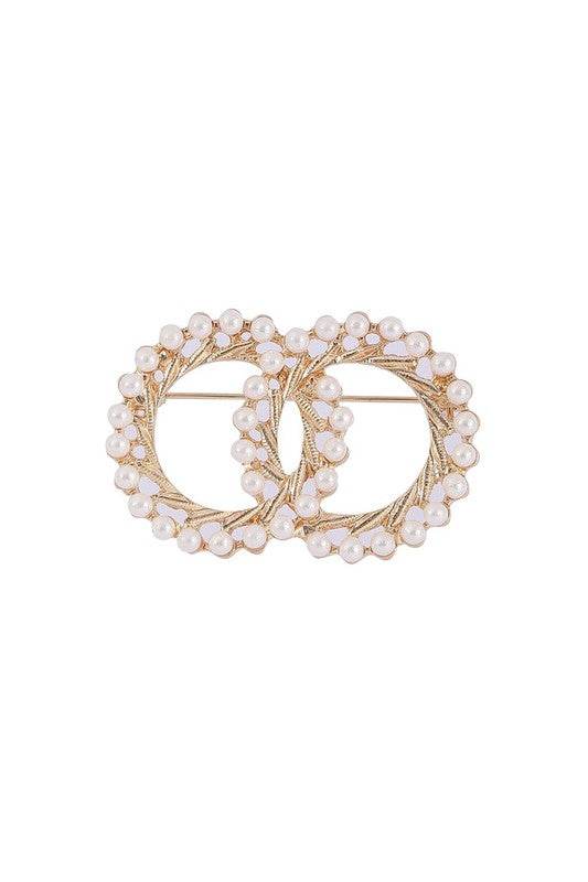 Vintage Double Circle Brooch