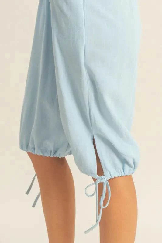 HYFVE V-Neck Pocket Detail Side Tie Hem Romper