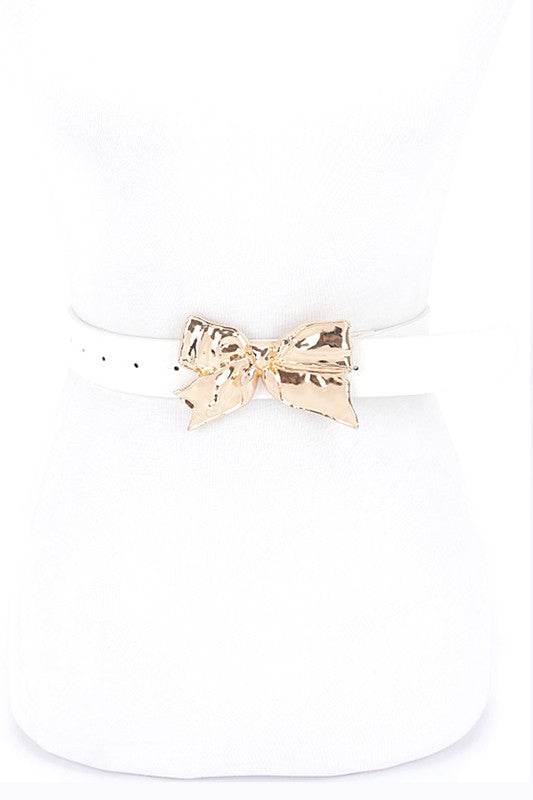 Gold Bow Buckle Fashion Belt