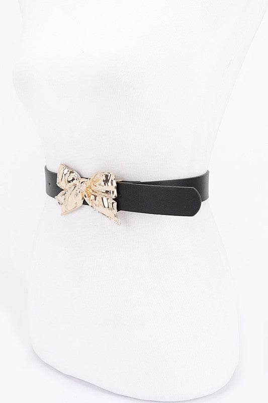 Gold Bow Buckle Fashion Belt