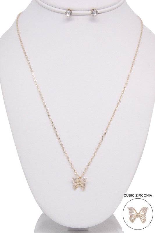 BUTTERFLY PENDANT NECKLACE