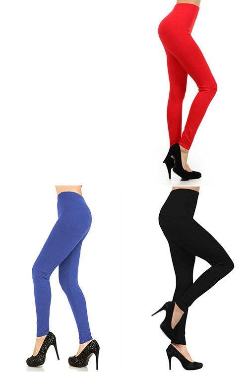 Peach Skin Solid Color Leggings