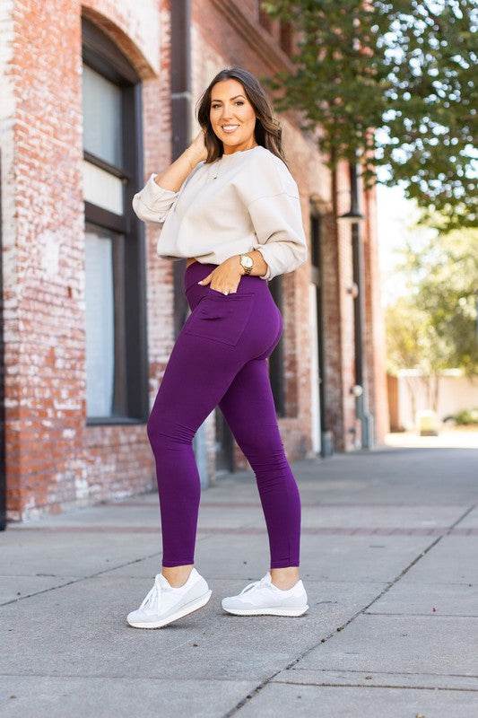 The Kinsley Purple Full Length Leggings R2