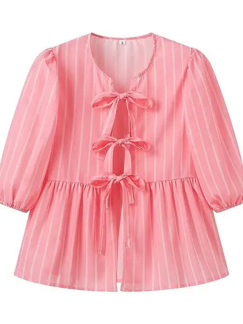Tie front blouse