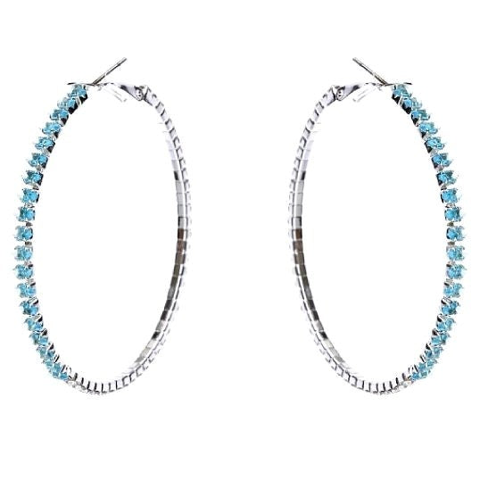 70mm Marquise Cut Halo CZ Hoop Earrings
