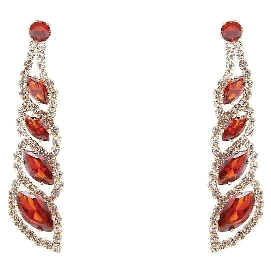 Shell Peas Dangle Rhinestone Earrings
