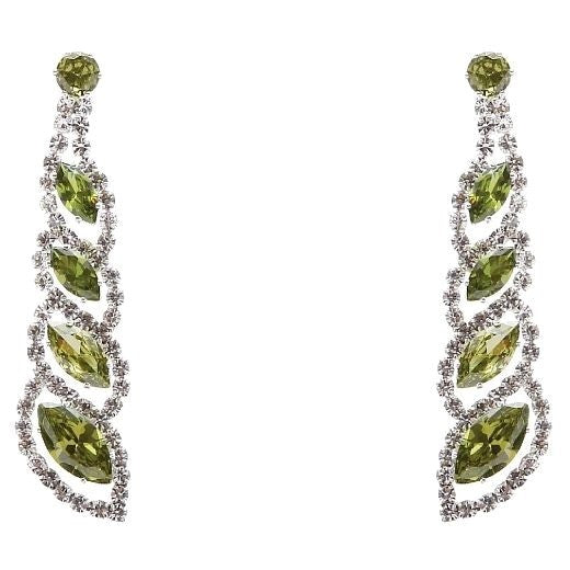 Shell Peas Dangle Rhinestone Earrings