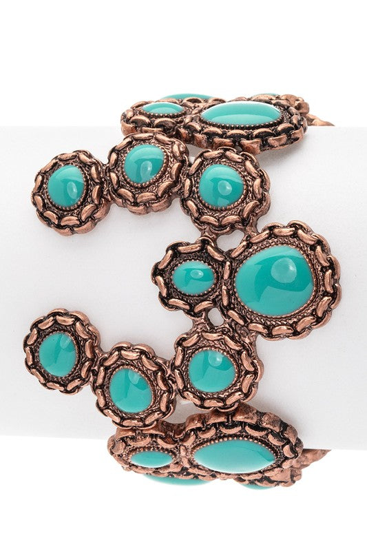 Squash Blossom Wester Stretch Bracelet