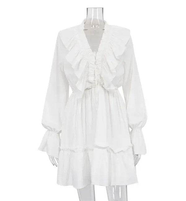 Long sleeve ruffle dress