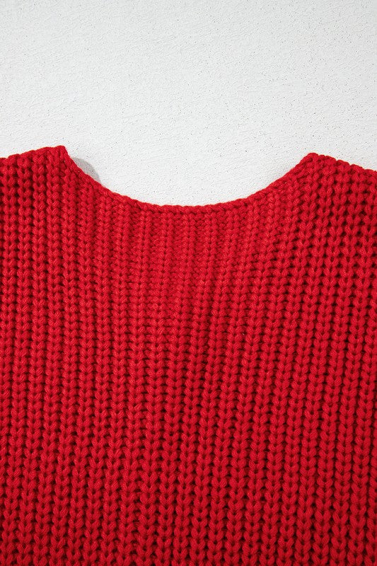 SPRING Textured Knit Buttoned Sweater Vest