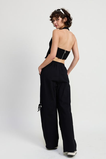FRENCH TERRY HALTER TOP
