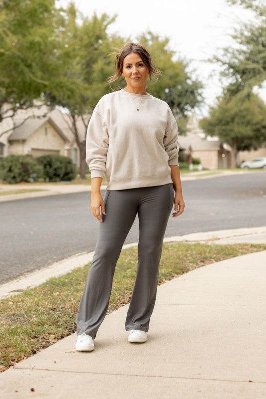 The Cassie Charcoal Bootcut Leggings Round 2
