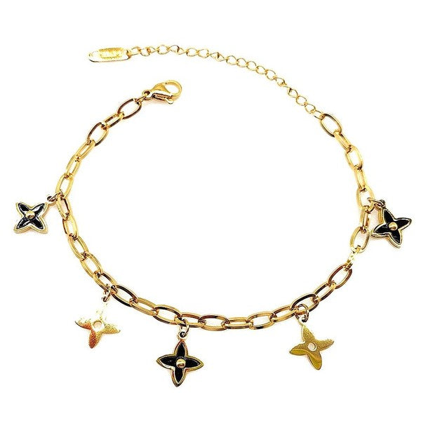 Star Clover Chain Stainless Steel Bracelet