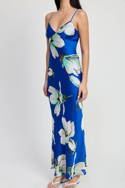 FLORAL BIAS MAXI DRESS