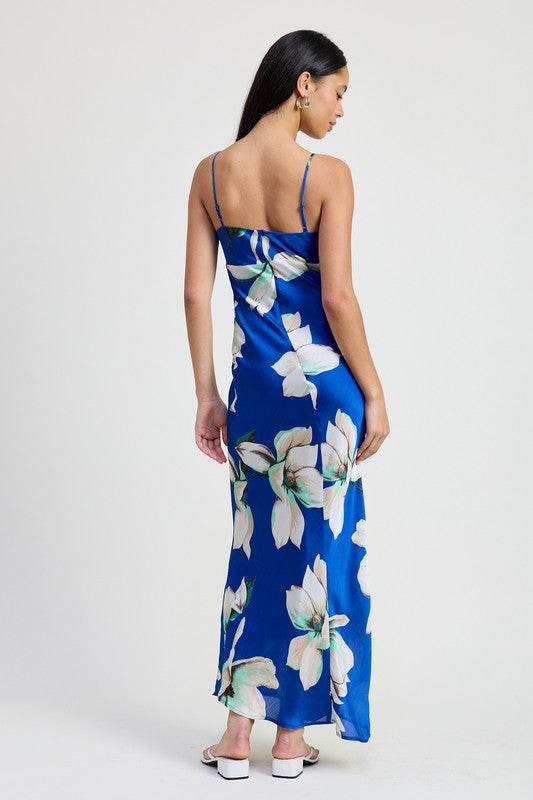 FLORAL BIAS MAXI DRESS