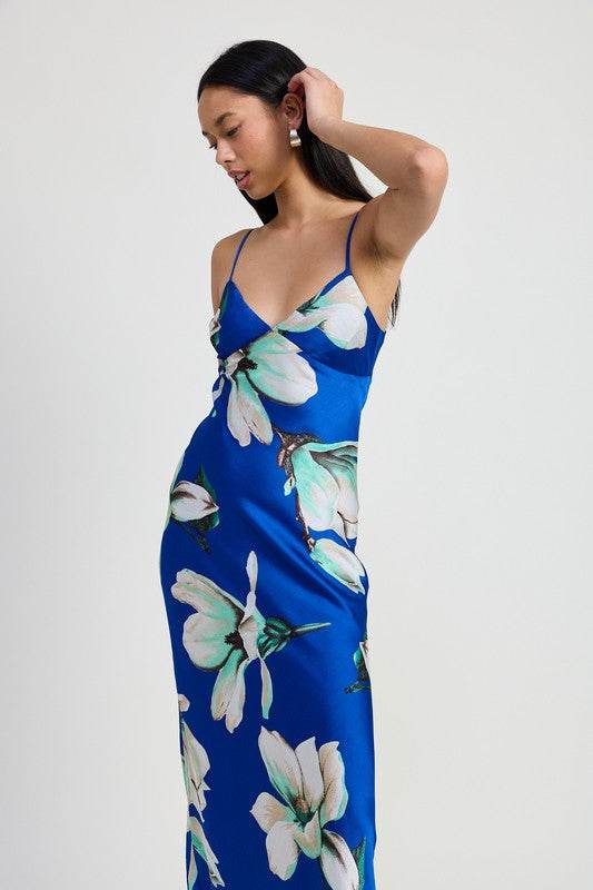 FLORAL BIAS MAXI DRESS