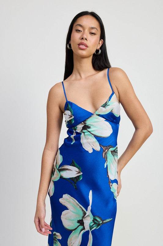 FLORAL BIAS MAXI DRESS