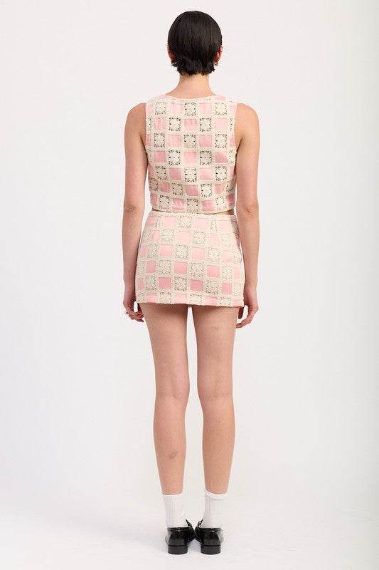 MINI JACQUARD SKIRT