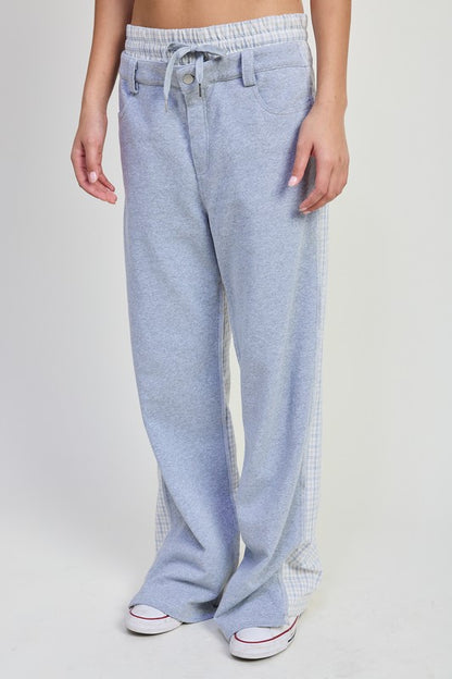 DOUBLE WAIST STRAIGHT LEG PANTS