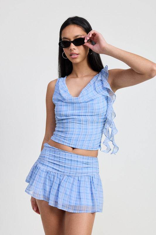 MINI RUCHED SKIRT