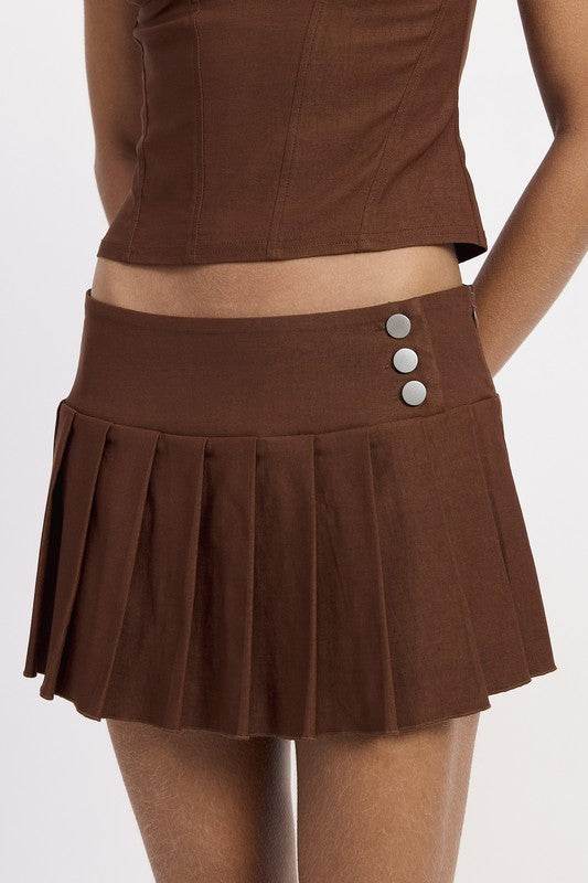 PLEATED MINI SKORT