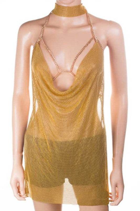 Mesh Metal Chain Mill Iconic Body Chain