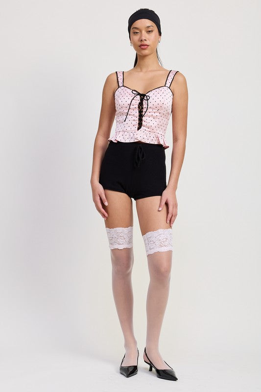 POLKA DOT CORSET TOP