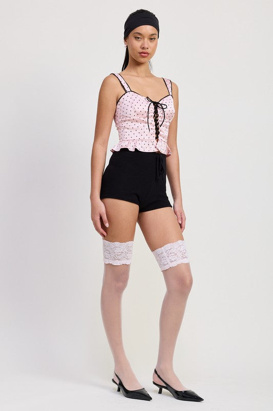 POLKA DOT CORSET TOP