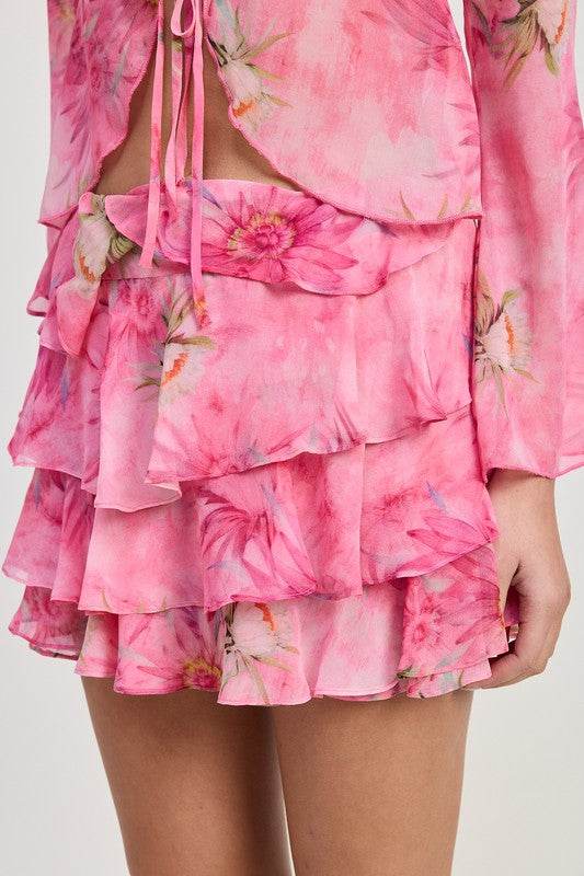RUFFLE MINI SKIRT