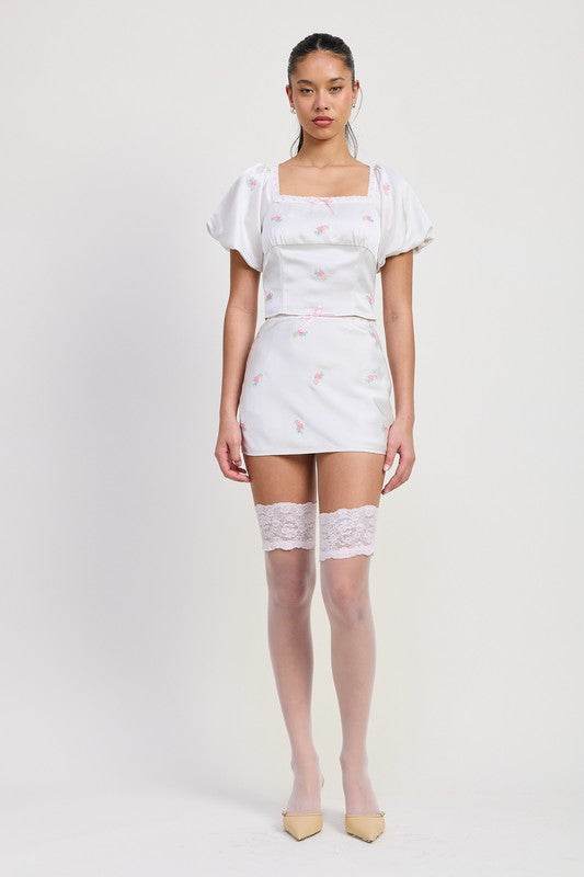 MINI SATIN BIAS SKIRT