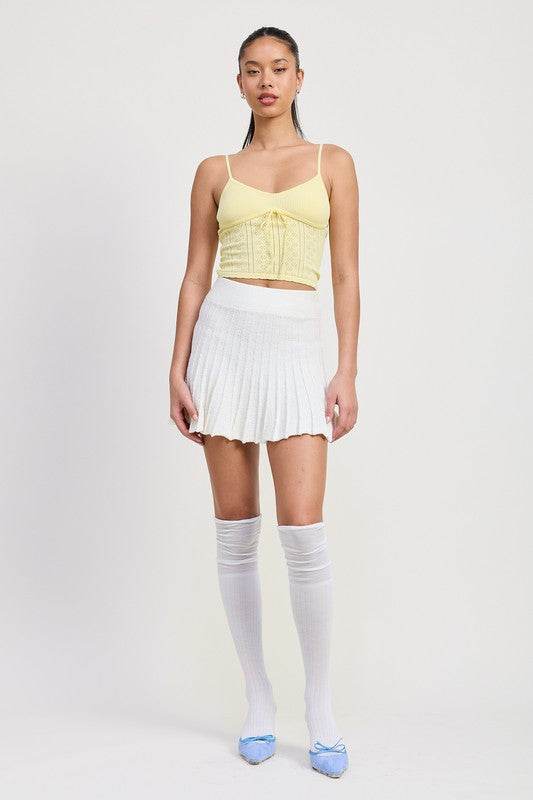 PLEATED MINI SKIRT