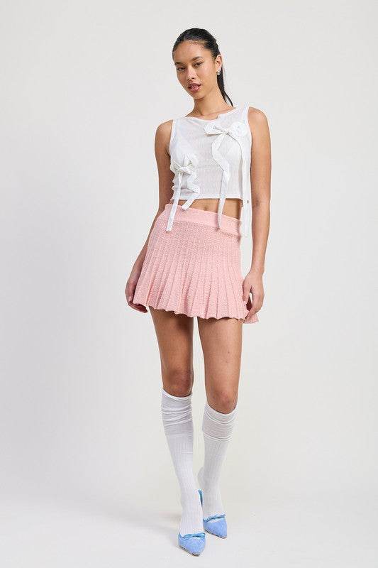 PLEATED MINI SKIRT