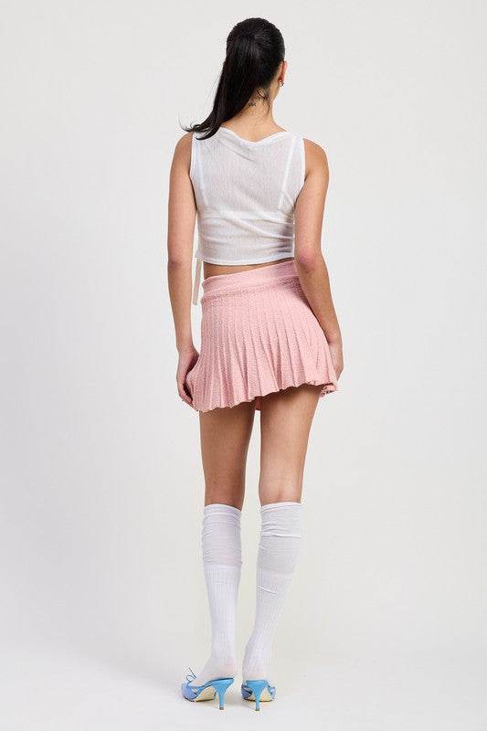 PLEATED MINI SKIRT