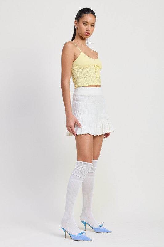 PLEATED MINI SKIRT