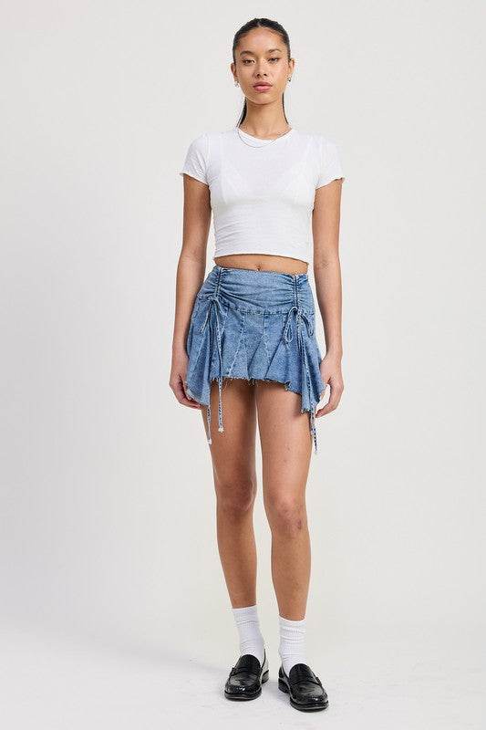 RUFFLE MINI SKIRT