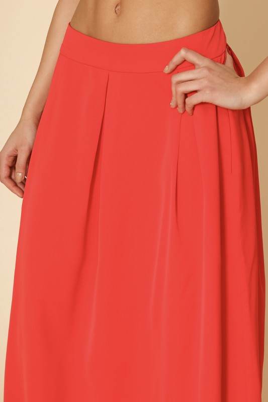 High Waist Pleated Skirt