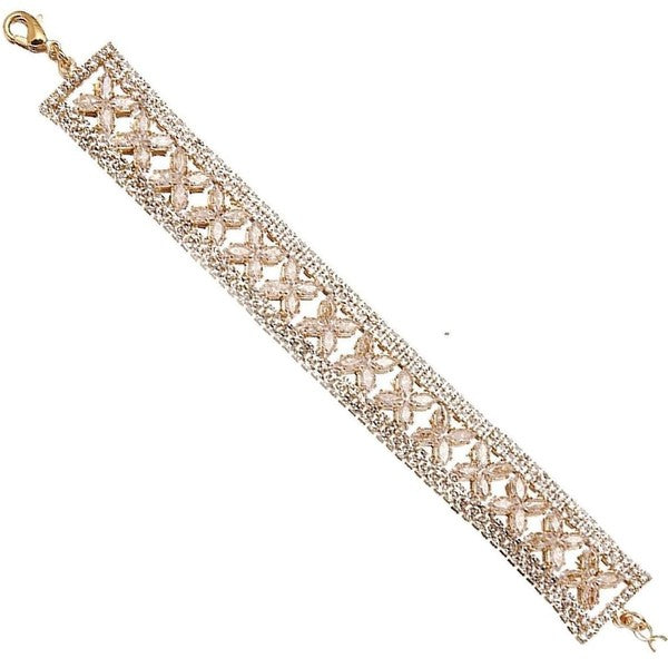 Butterfly Clover Rhinestone Link Bracelet