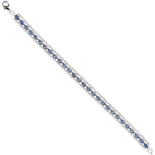 Marquise Cut Bold Line Cubic Zirconia Bracelet