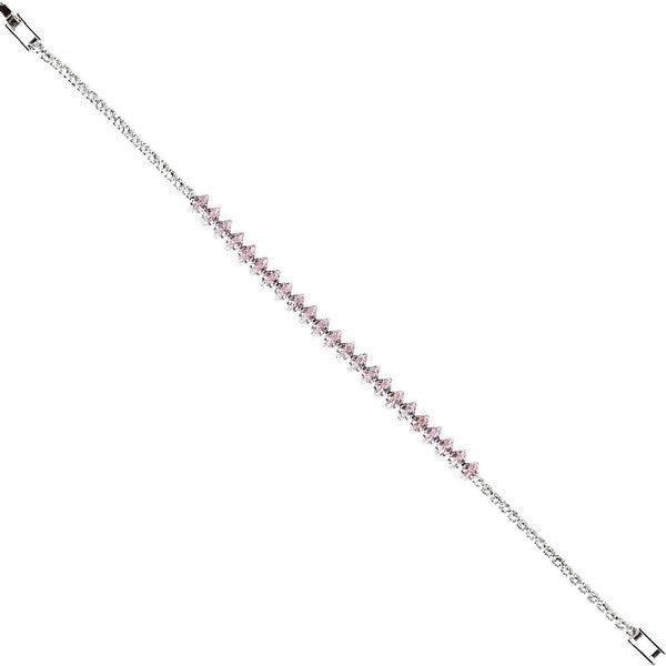 Rhombus Cut Single Line Cubic Zirconia Bracelet