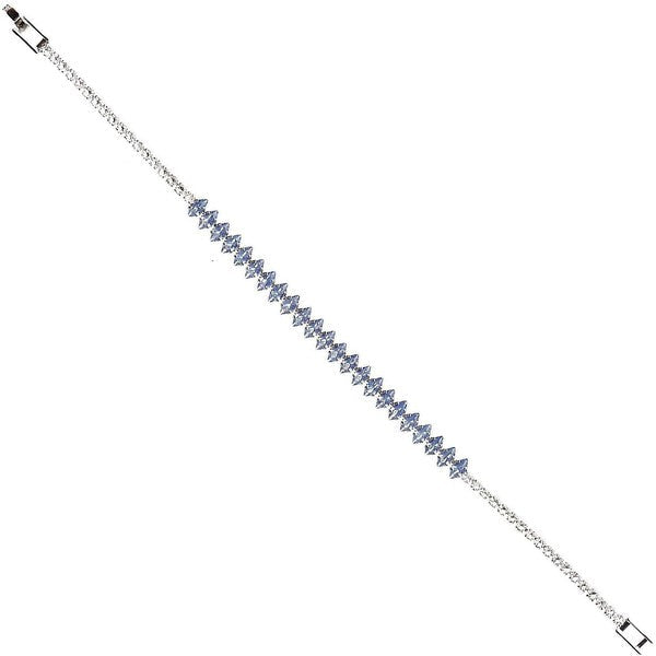 Rhombus Cut Single Line Cubic Zirconia Bracelet