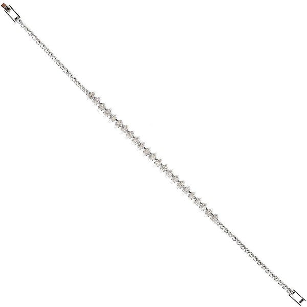 Rhombus Cut Single Line Cubic Zirconia Bracelet